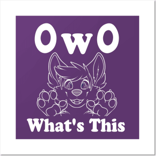 OwO Whats this cute fursuit furry dog saying Posters and Art